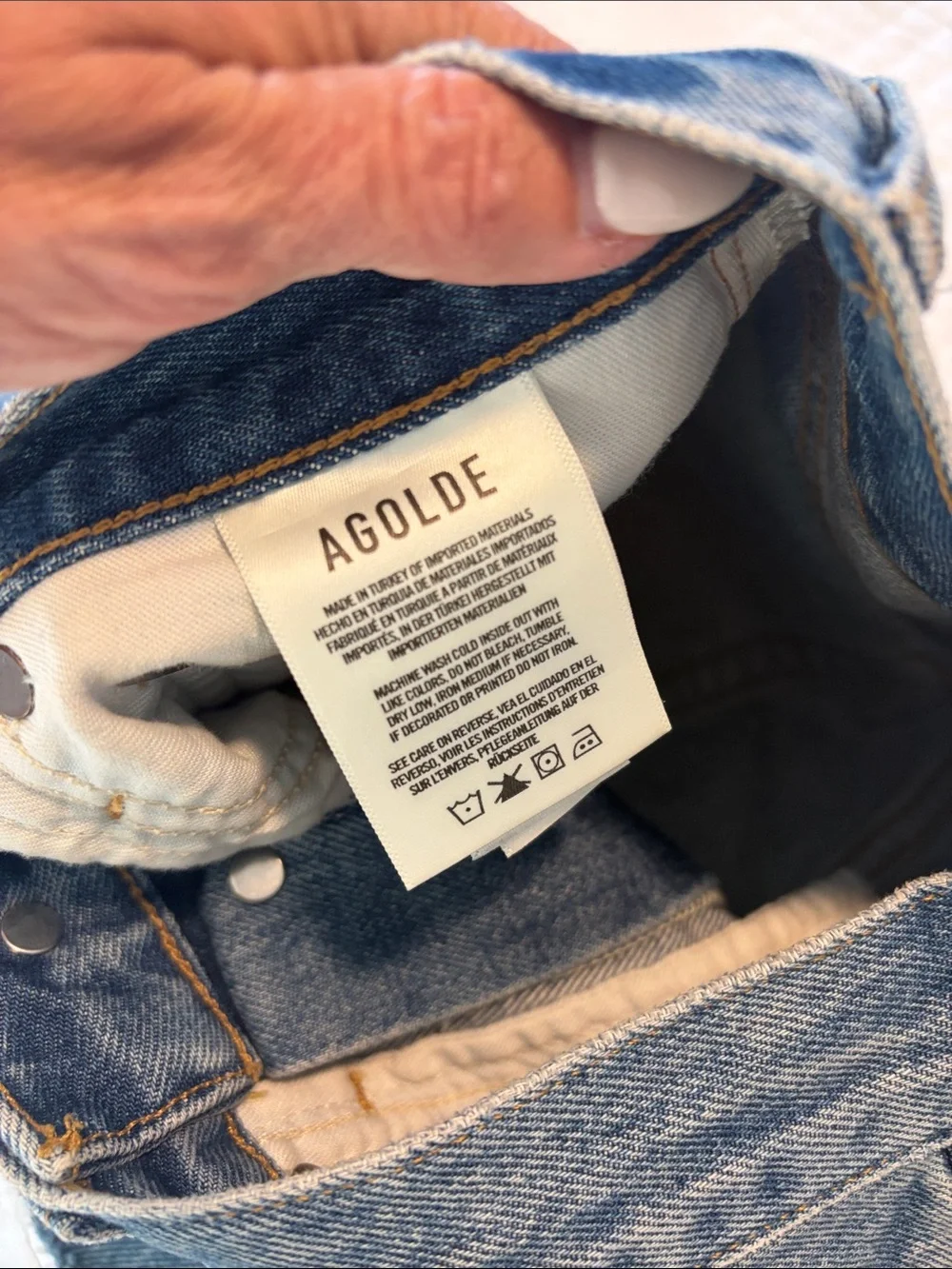 AGOLDE PARKER DENIM SHORTS